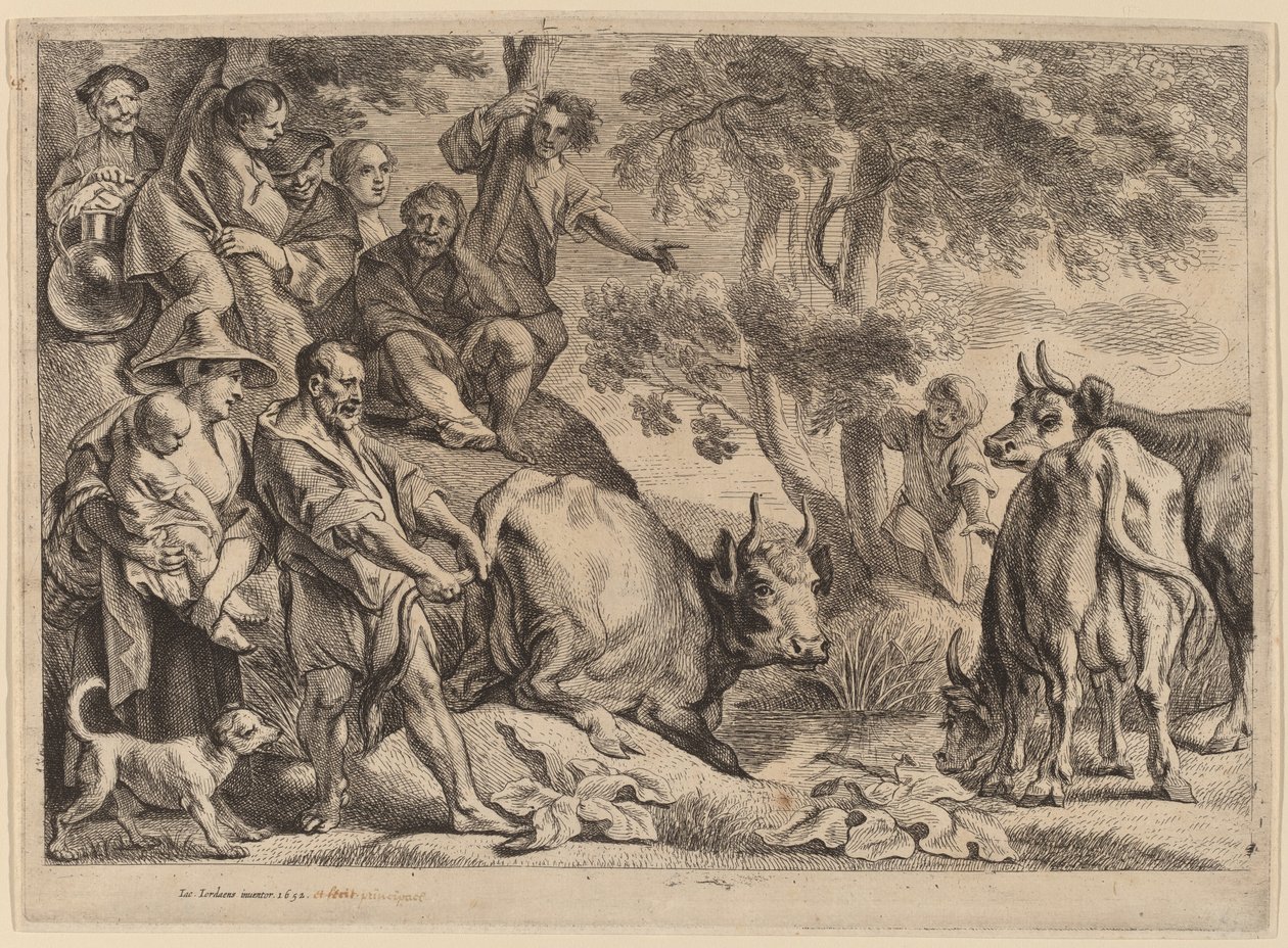 Cacus okrádá dobytek Herkula od Jacob Jordaens
