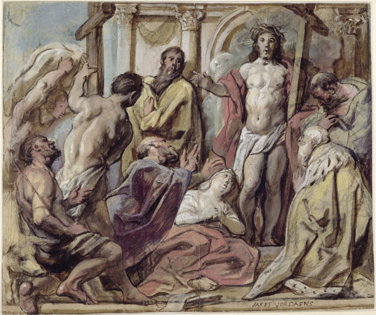 Kristus a kajícní hříšníci od Jacob Jordaens
