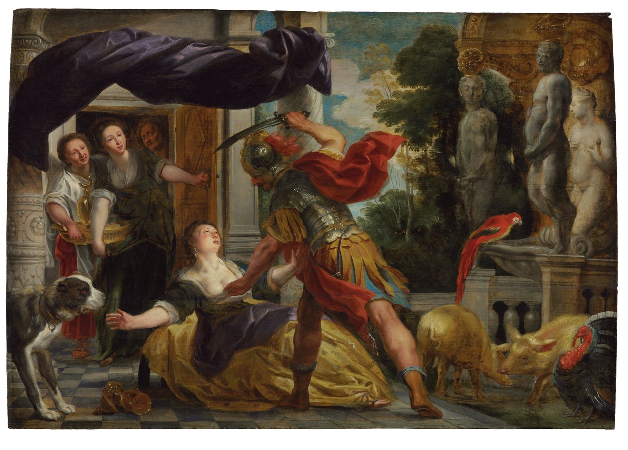 Circe a Odysseus od Jacob Jordaens