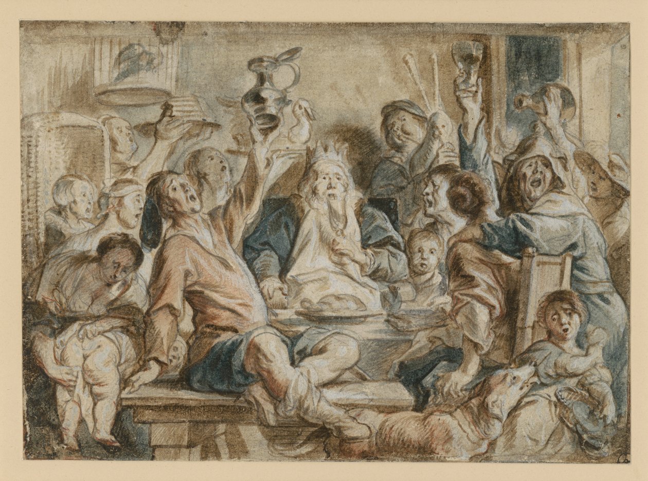 Svátek fazolového krále od Jacob Jordaens