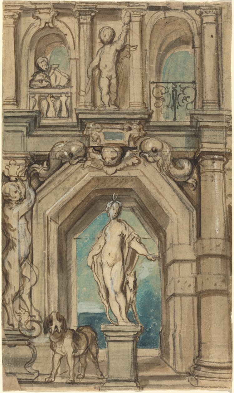 Design pro nástěnnou dekoraci [recto] od Jacob Jordaens