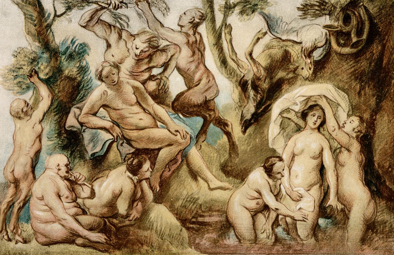 Koupání Diany od Jacob Jordaens