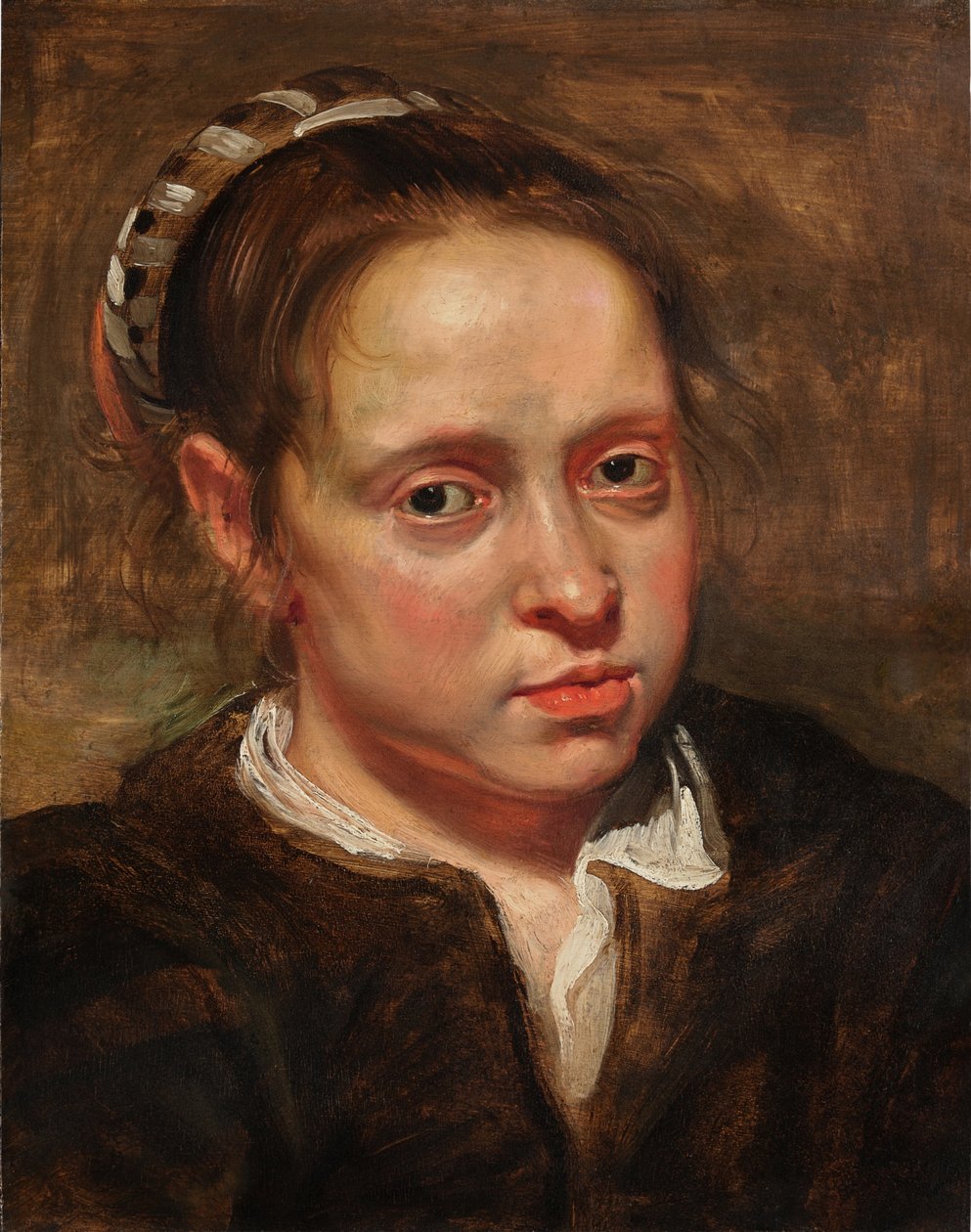 Studie hlavy mladé ženy od Jacob Jordaens