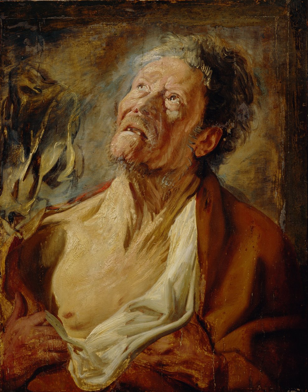 Job, cca 1620 (olej na dubovém panelu) od Jacob Jordaens