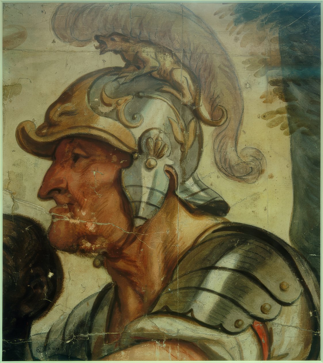Válečník s helmou od Jacob Jordaens