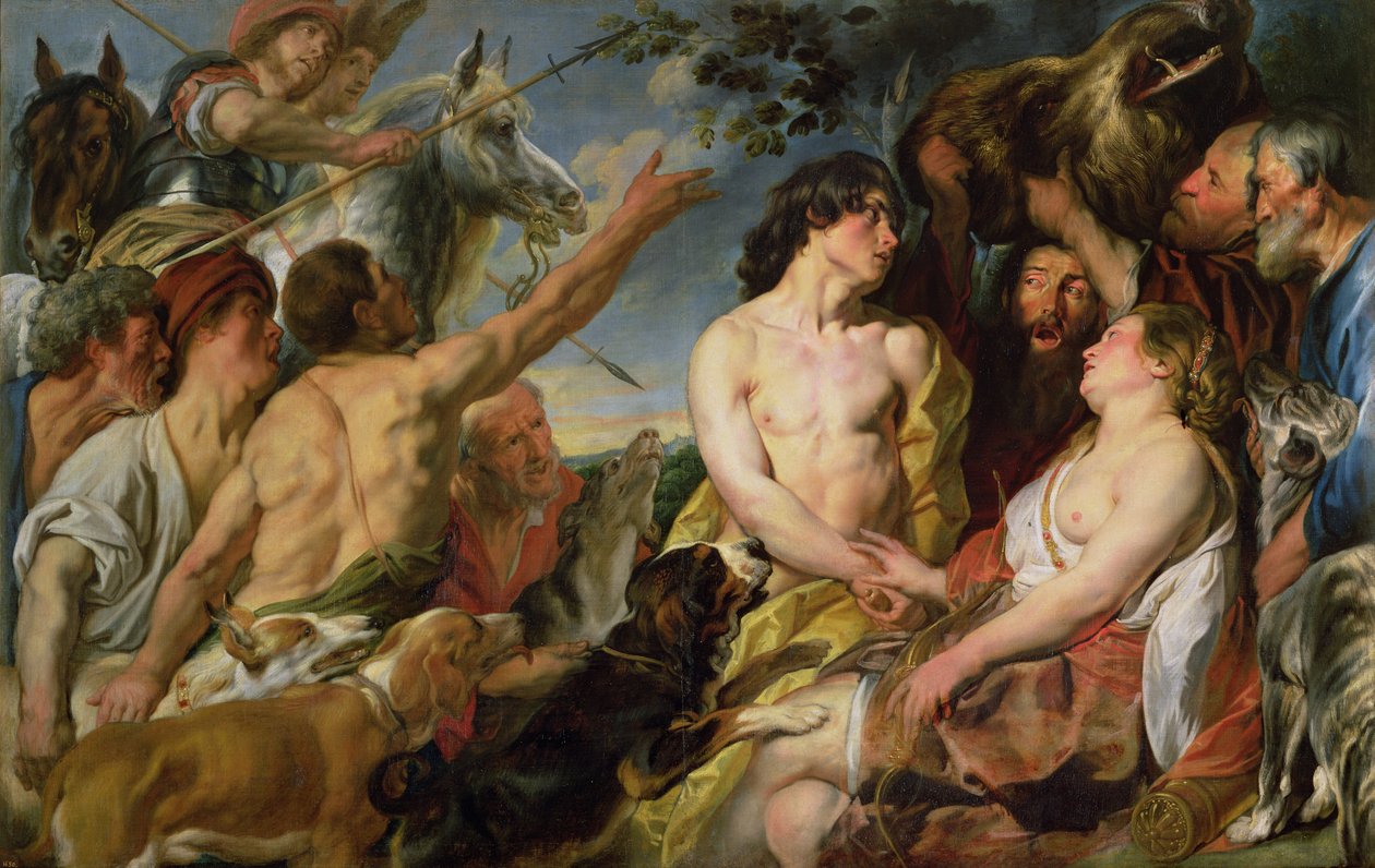Meleager a Atalanta (olej na plátně) od Jacob Jordaens