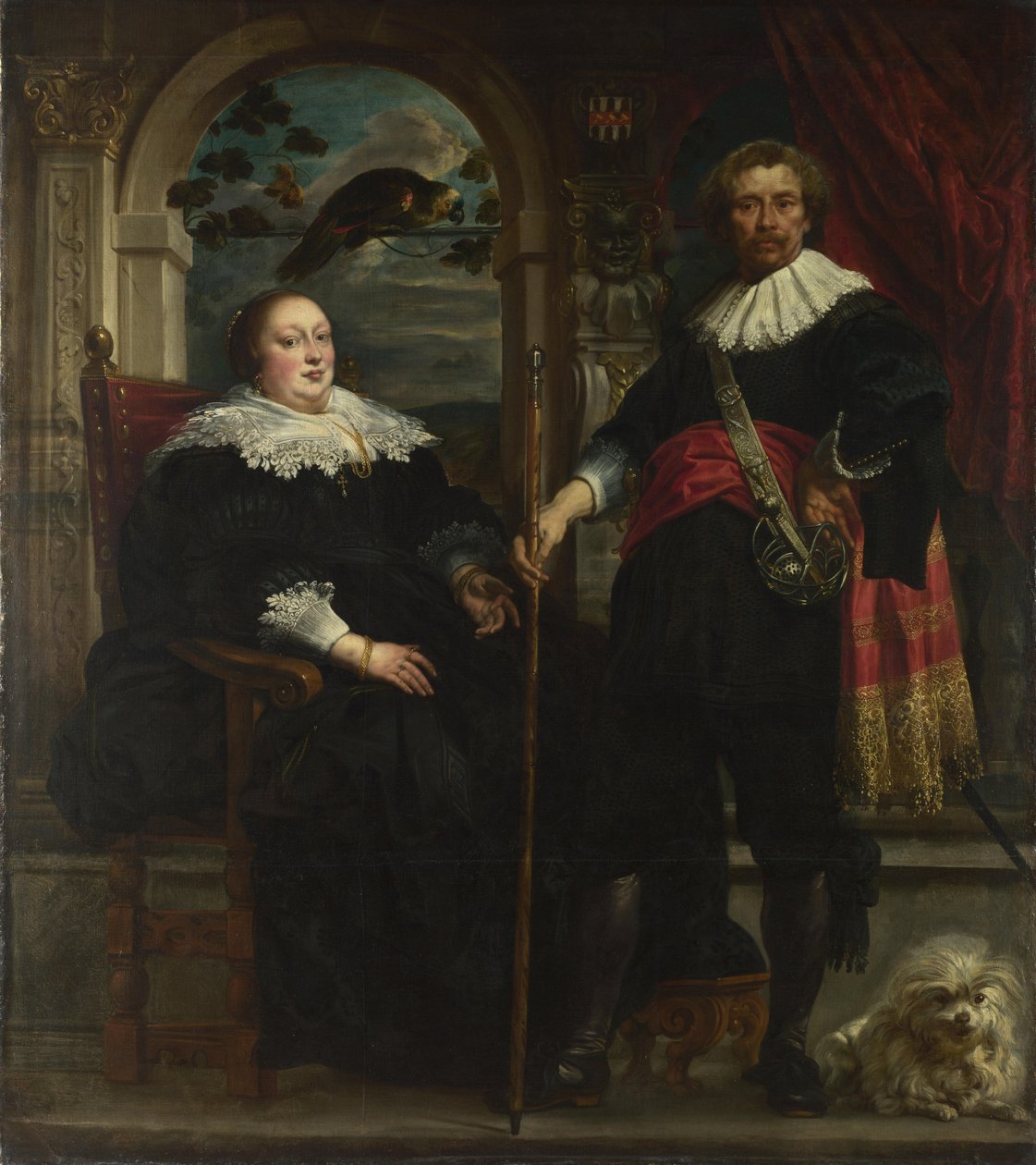 Portrét Govaerta van Surpele a jeho manželky, 1636-1637 od Jacob Jordaens