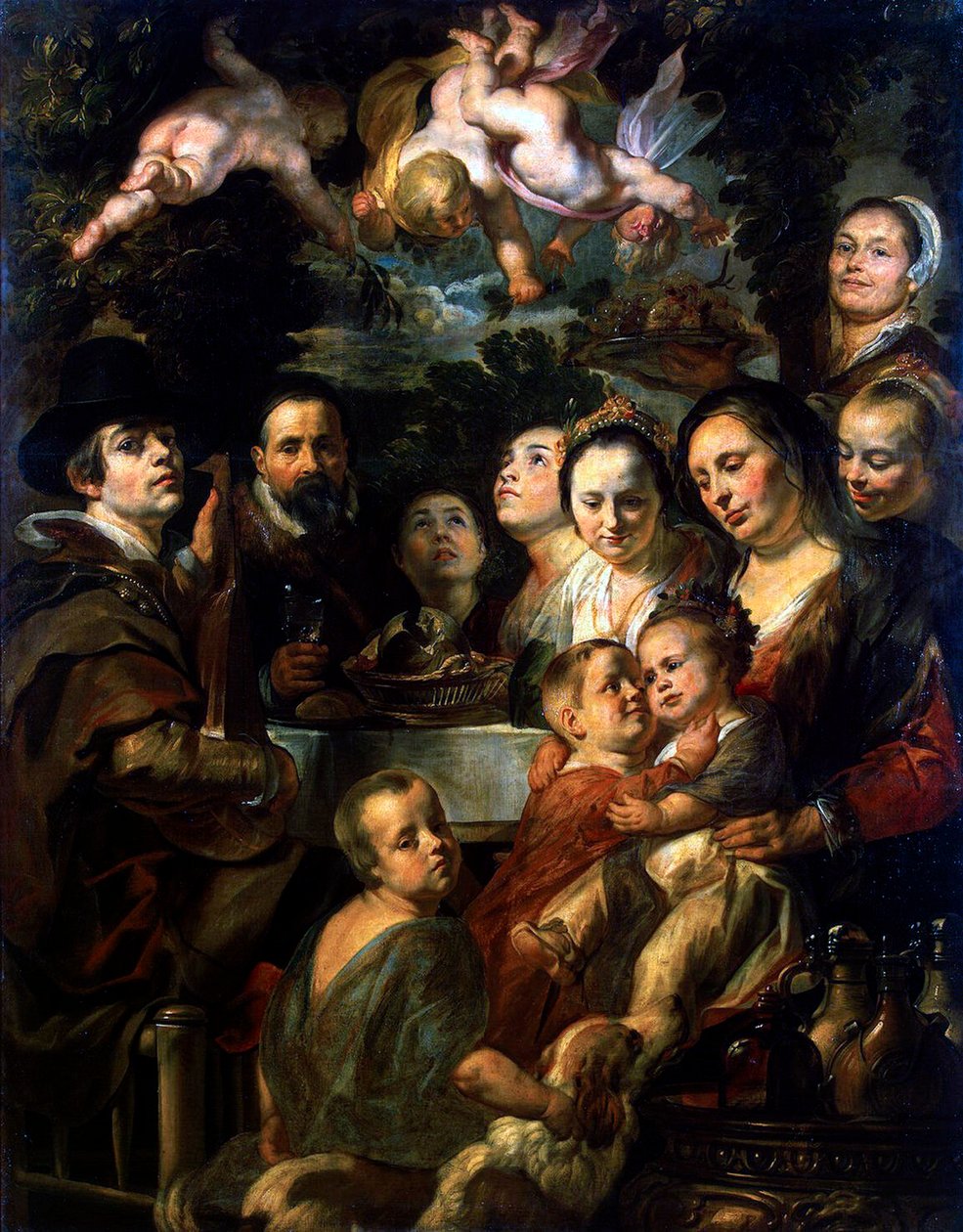 Autoportrét s rodiči, bratry a sestrami, c1615. od Jacob Jordaens