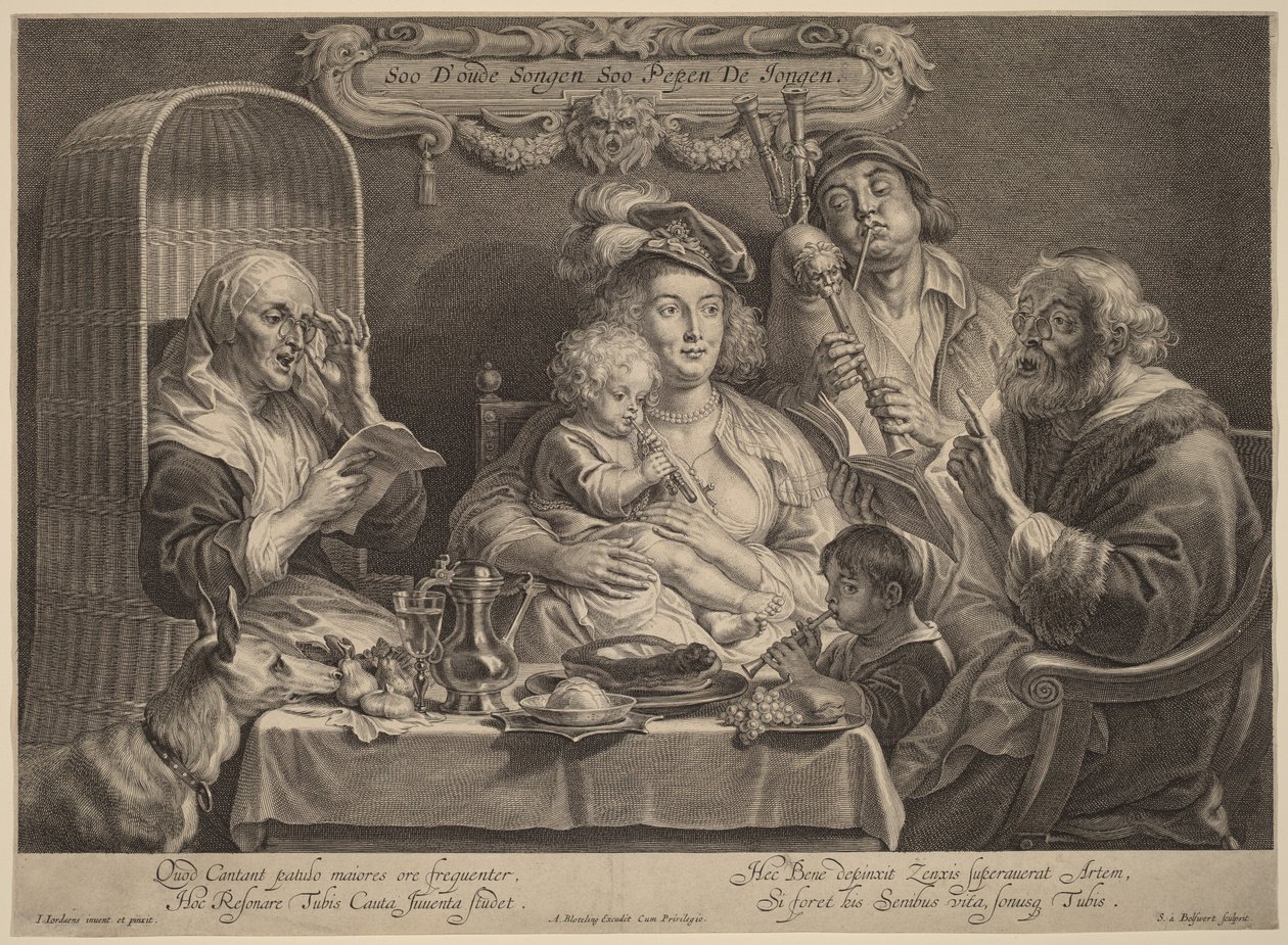 Jak zpívají staří, tak cvrlikají mladí od Jacob Jordaens