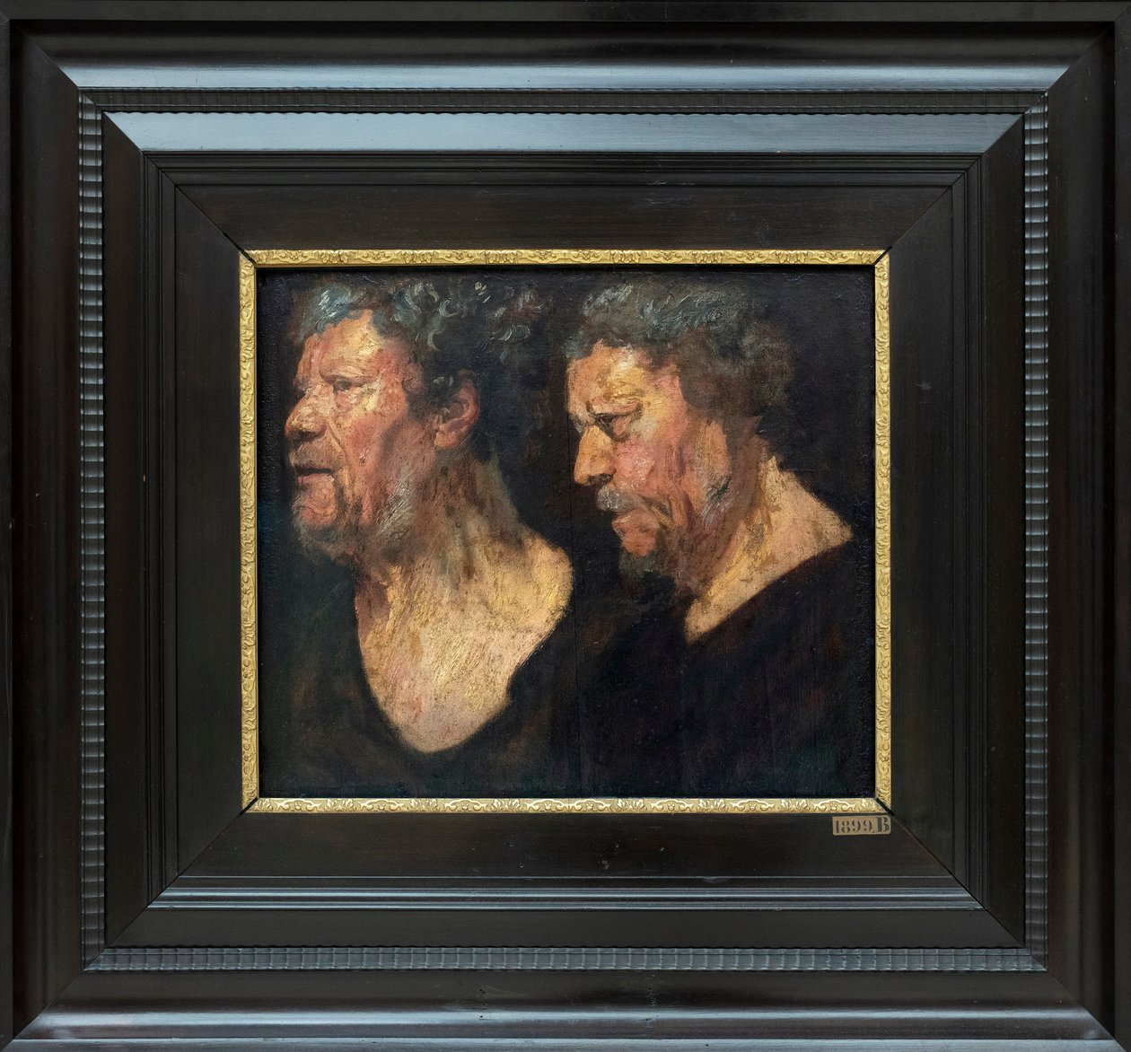 Studie hlavy Abrahama Graphea, kolem 1620-1621 (olej na papíře, upevněno na panelu) od Jacob Jordaens