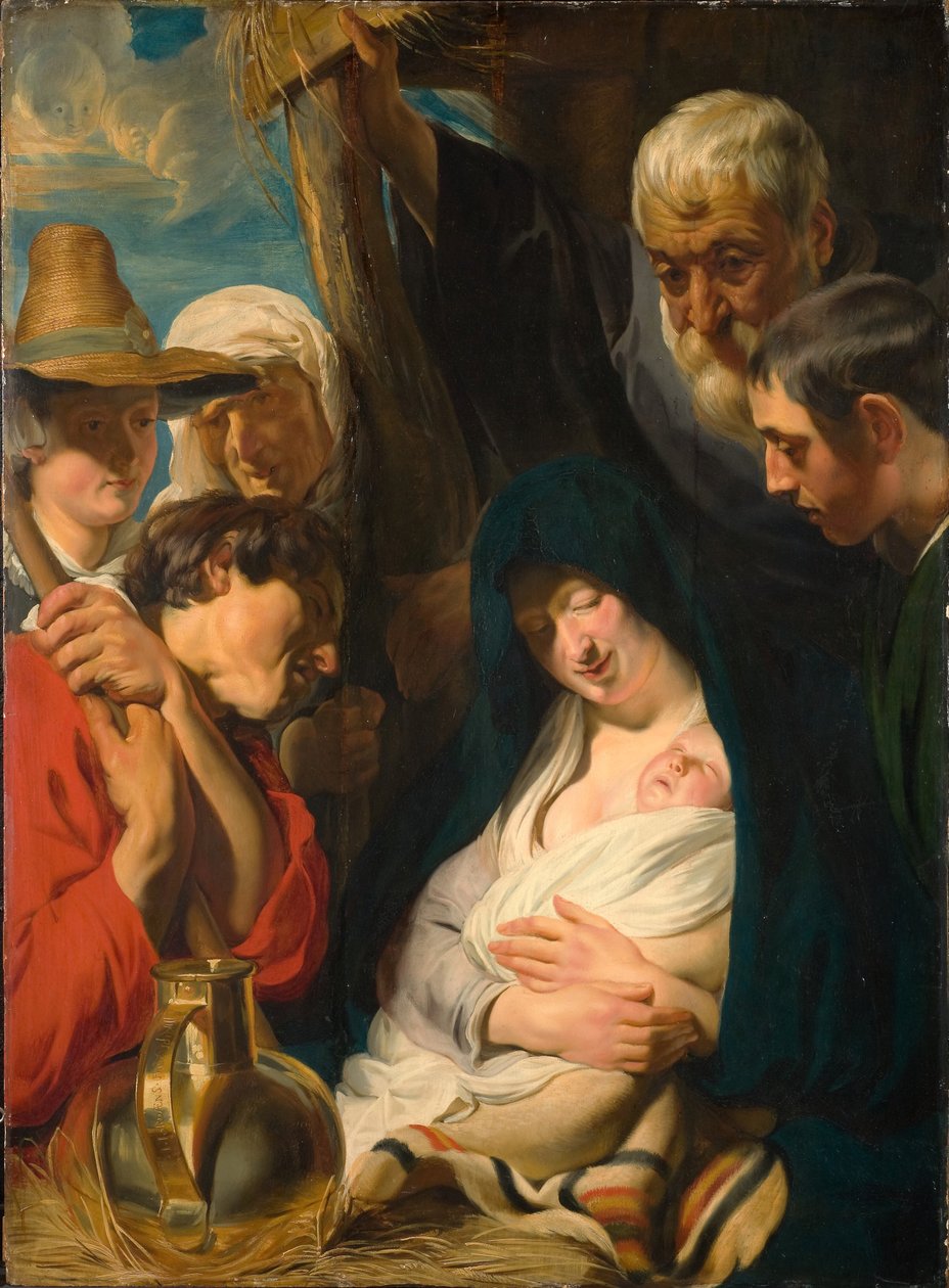 Klanění tří králů od Jacob Jordaens
