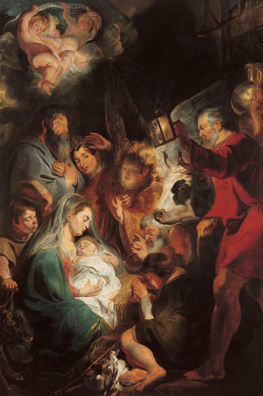 Klanění tří králů od Jacob Jordaens