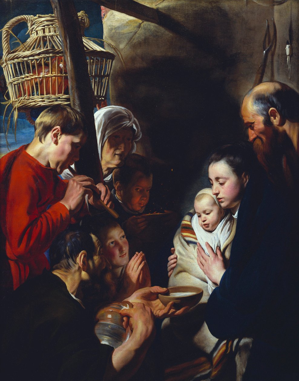 Klanění pastýřů od Jacob Jordaens