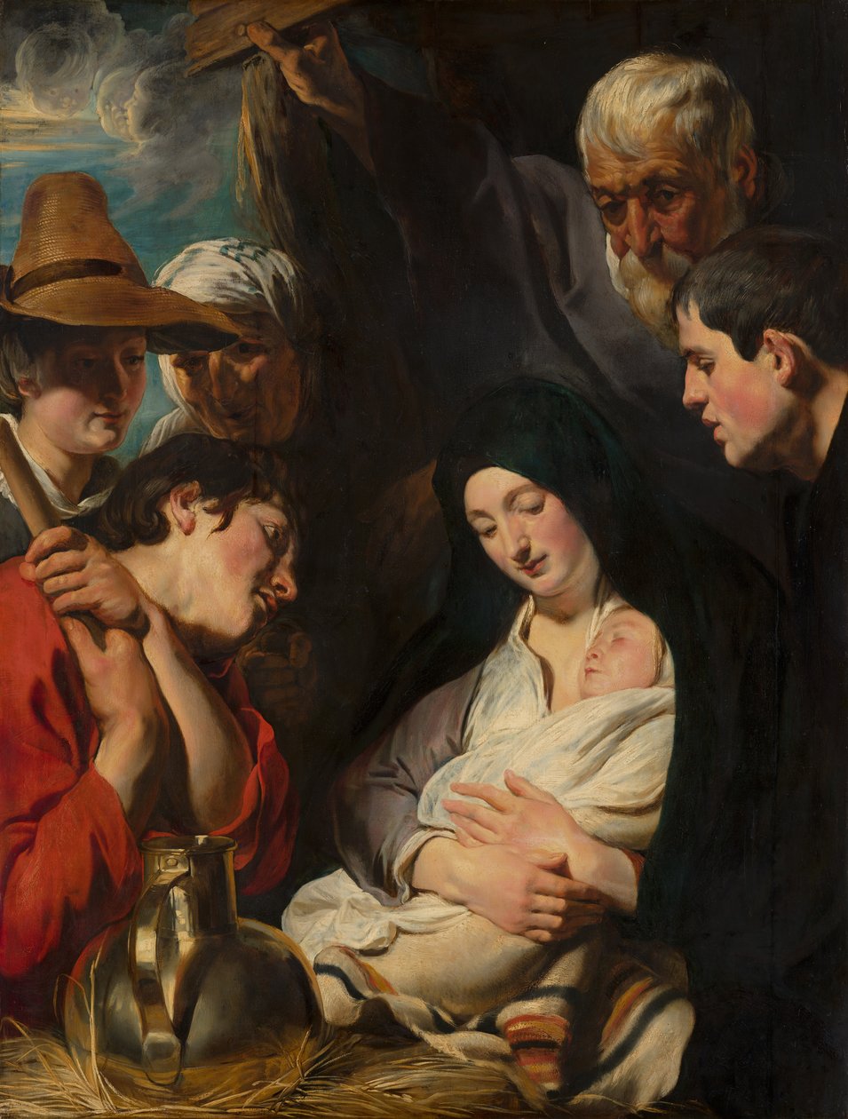 Klanění pastýřů, kolem roku 1617 od Jacob Jordaens