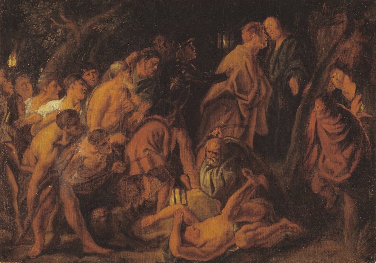 Zrada a zatčení Krista v Getsemanech od Jacob Jordaens