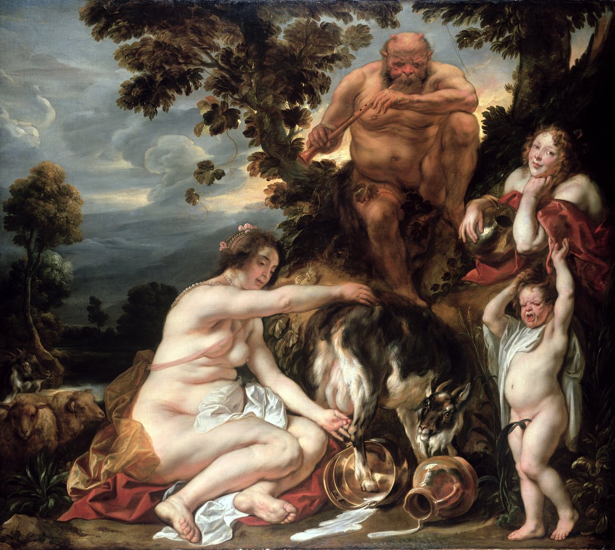 Dětství Jupitera, kolem 1640-49 od Jacob Jordaens