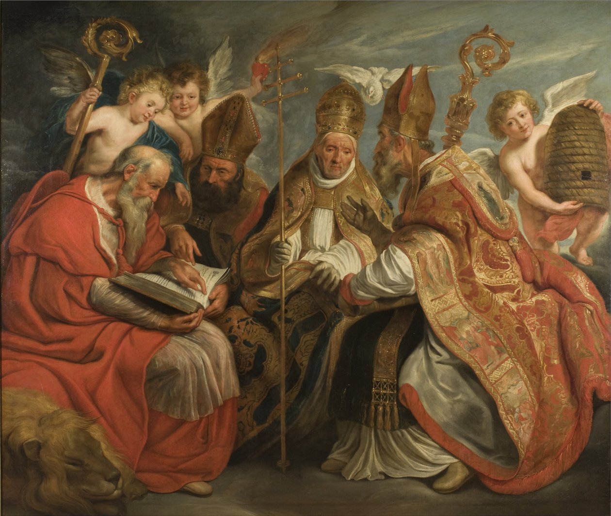 Čtyři církevní otcové latinské církve od Jacob Jordaens