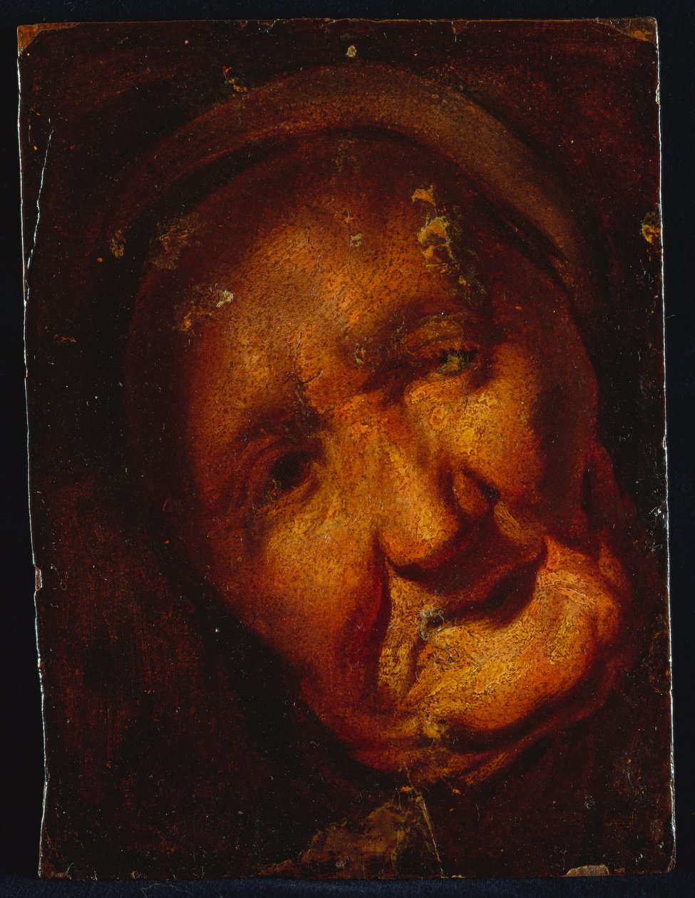 Hlava staré ženy - skica od Jacob Jordaens