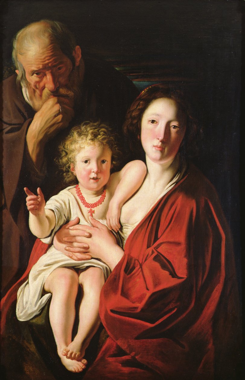 Svatá rodina (olej na plátně) od Jacob Jordaens