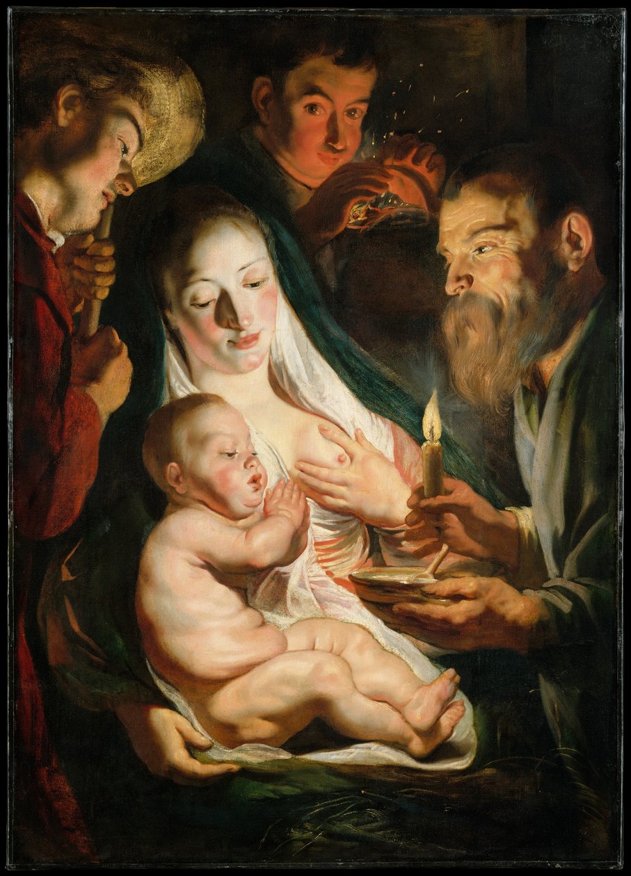 Svatá rodina s pastýři, 1616 od Jacob Jordaens