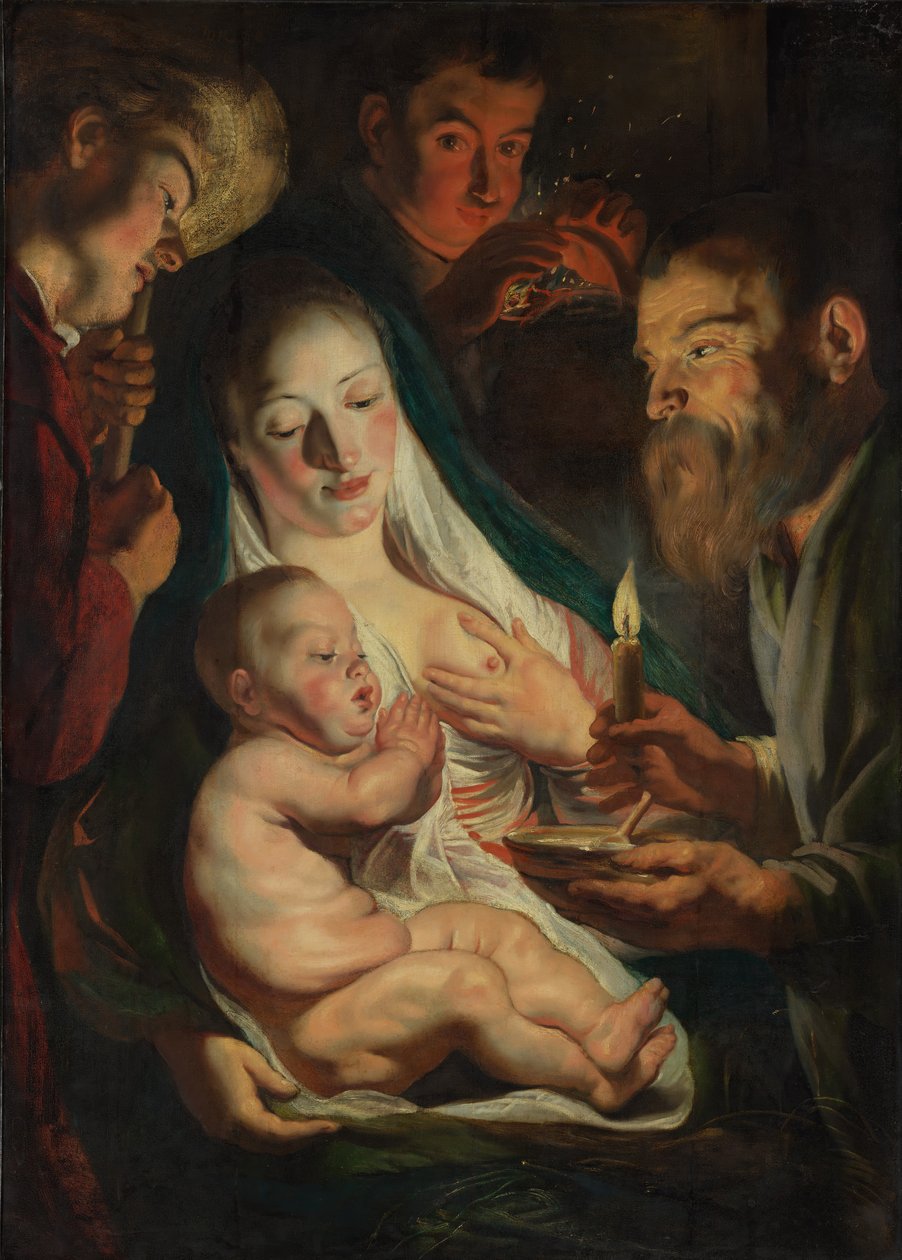 Svatá rodina s pastýři, 1616. od Jacob Jordaens