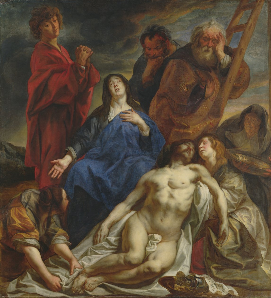 Oplakávání, kolem roku 1650 od Jacob Jordaens