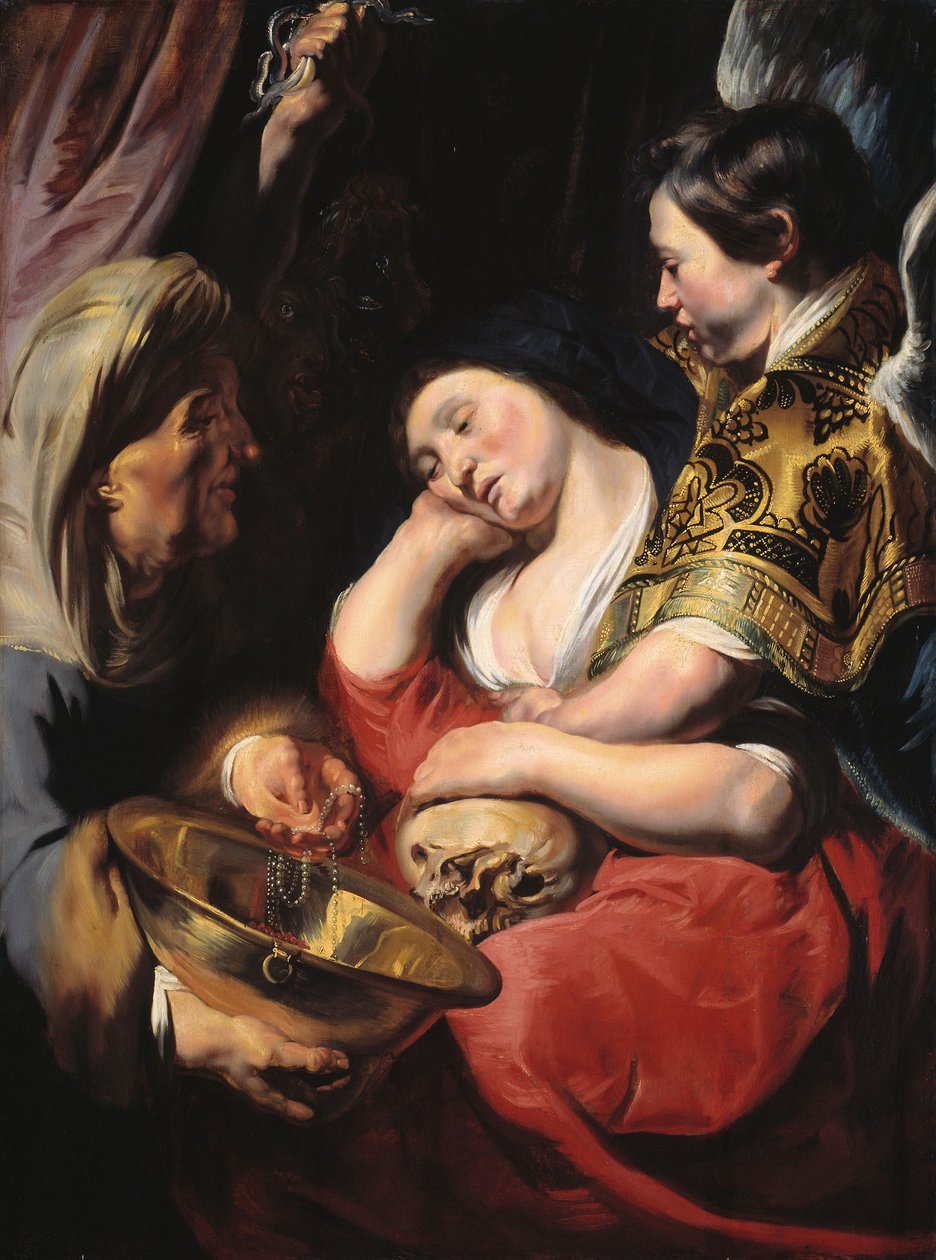 Pokušení Magdaleny, asi 1616-17 (olej na desce) od Jacob Jordaens