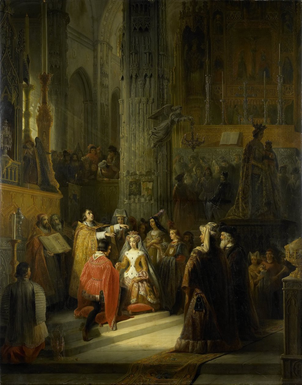 Svatba Jacoby Bavorské, hraběnky z Holandska, a Jana IV., vévody z Brabant, 10. března 1418 od Jacob Joseph Eeckhout