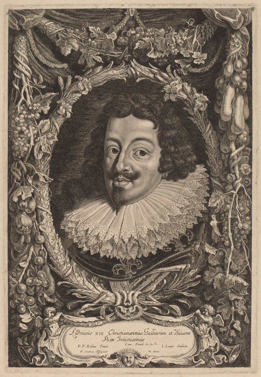 Ludvík XIII., král Francie od Jacob Louis after Sir Peter Paul Rubens