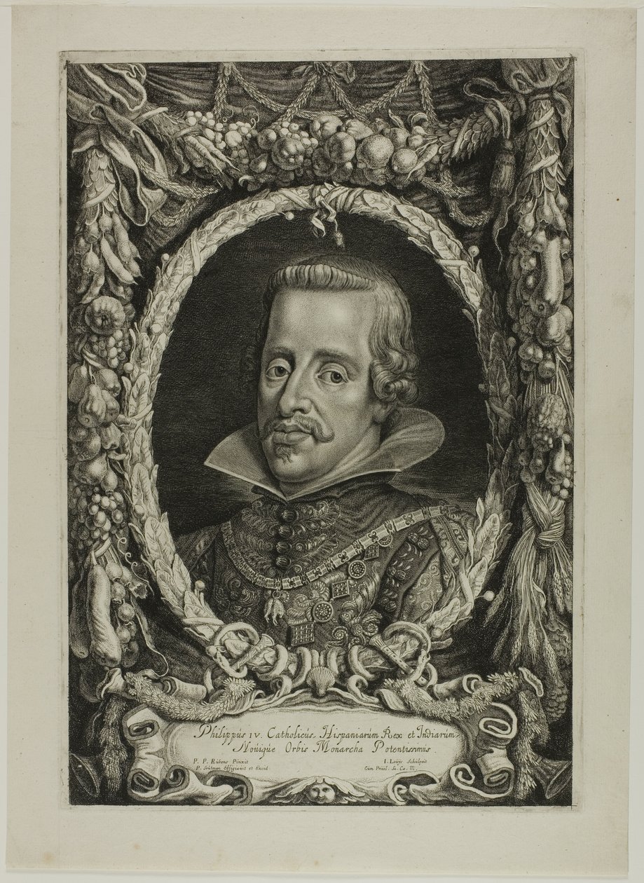 Filip IV., španělský král, deska 12 od Duces Burgundiae (vévodové z Burgundska) od Jacob Louys