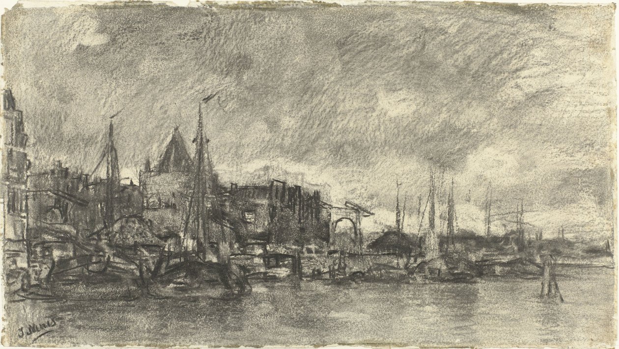 Exteriér s Schreierstoren v Amsterdamu od Jacob Maris