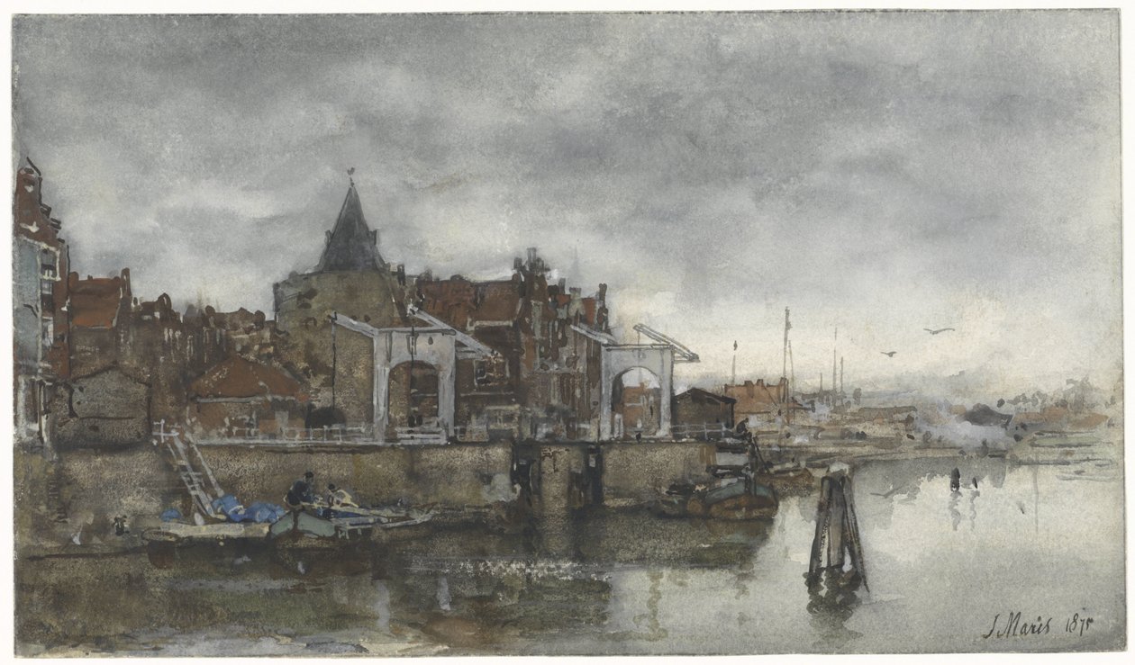 Exteriér s Schreierstoren v Amsterdamu od Jacob Maris