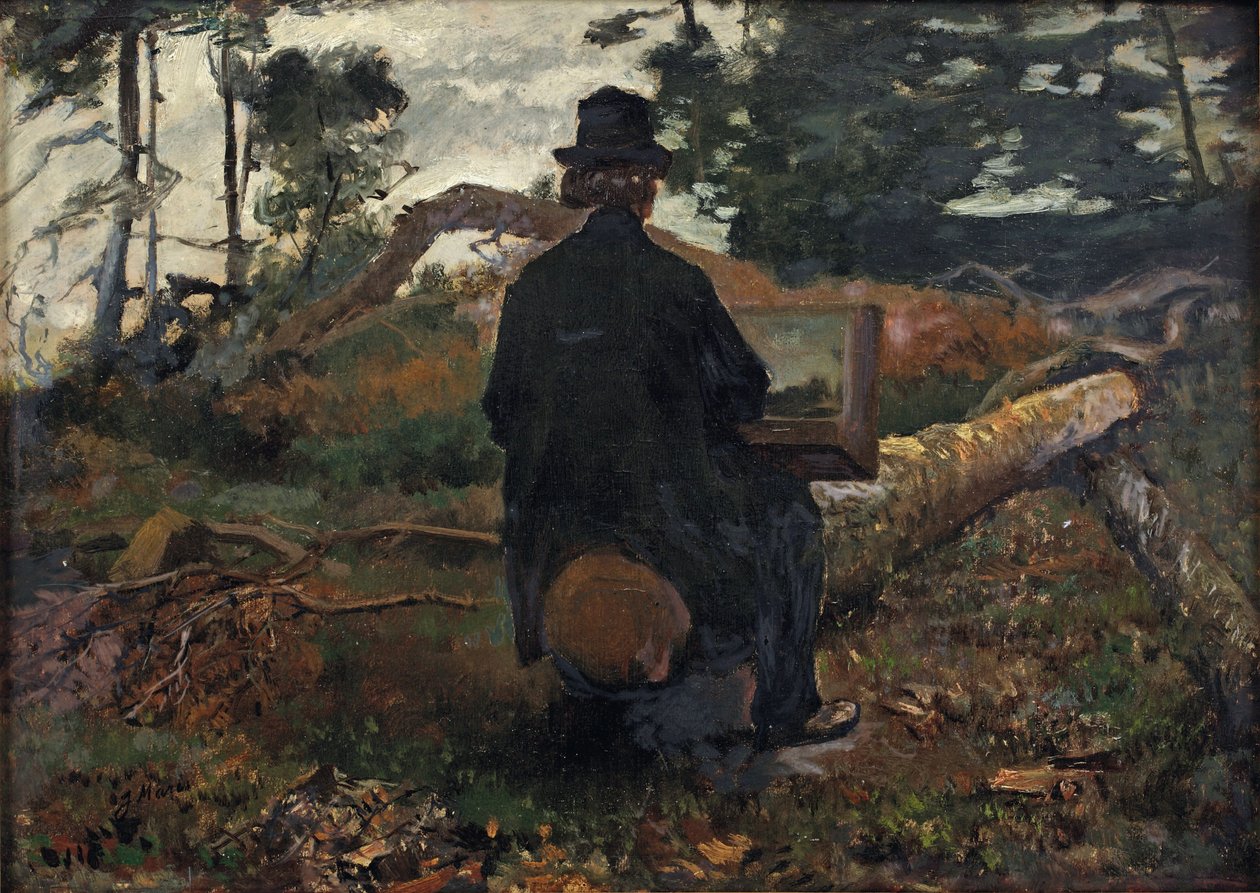 Malíř Frederik Hendrik Kaemmerer při práci v Oosterbeeku od Jacob Maris