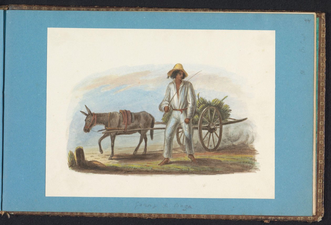 Muž s vozíkem s banány Album s kresbami Surinamu, str. 44 (50) (název série) od Jacob Marius Adriaan Martini van Geffen