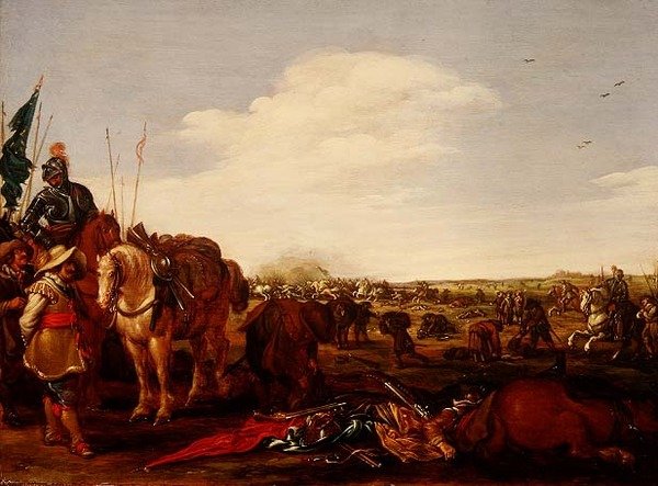 Bitevní scéna od Jacob Martsen de Jonge