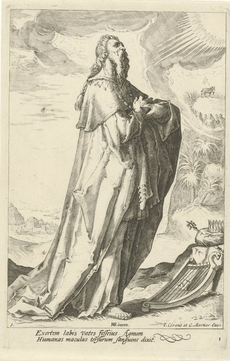 Davide Proroci Starého zákona (název série) od Jacob Matham (attributed to)