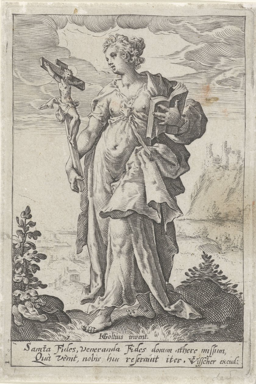 víra (Fides) od Jacob Matham (attributed to)