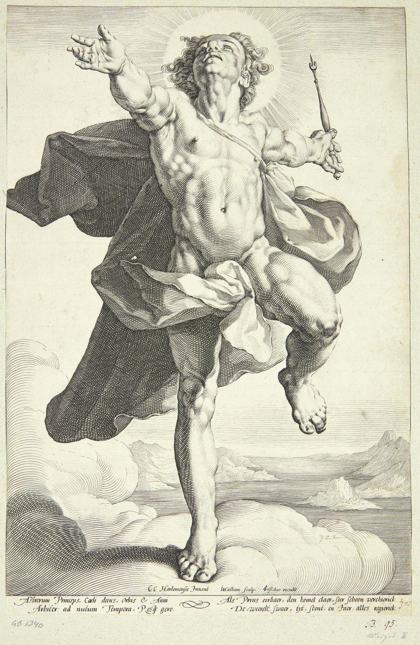 Apollo jako Sol od Jacob Matham