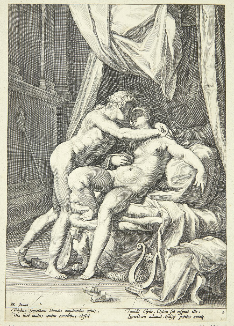 Apollo og Lefkothea od Jacob Matham