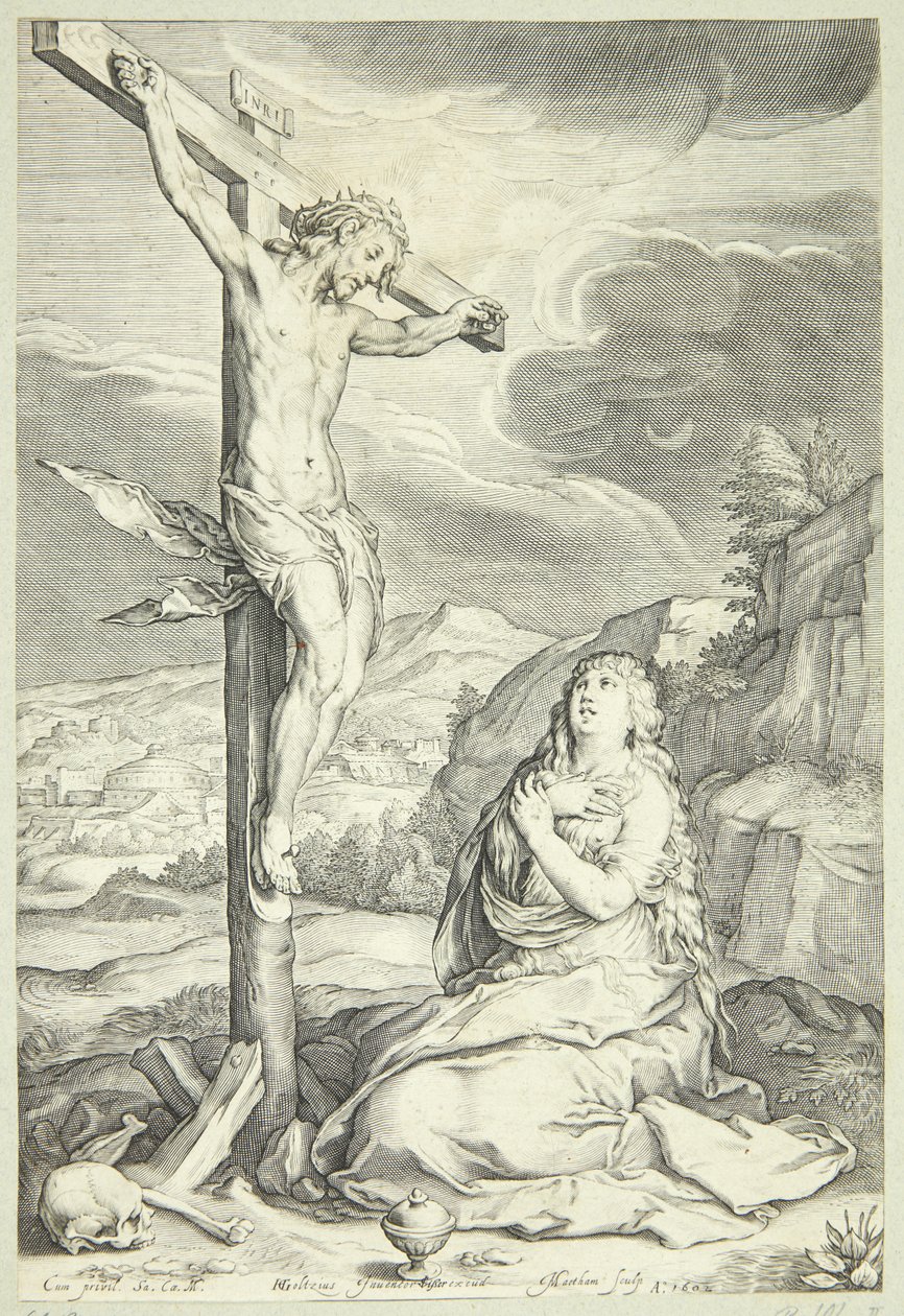 Kajícná Marie Magdalena od Jacob Matham