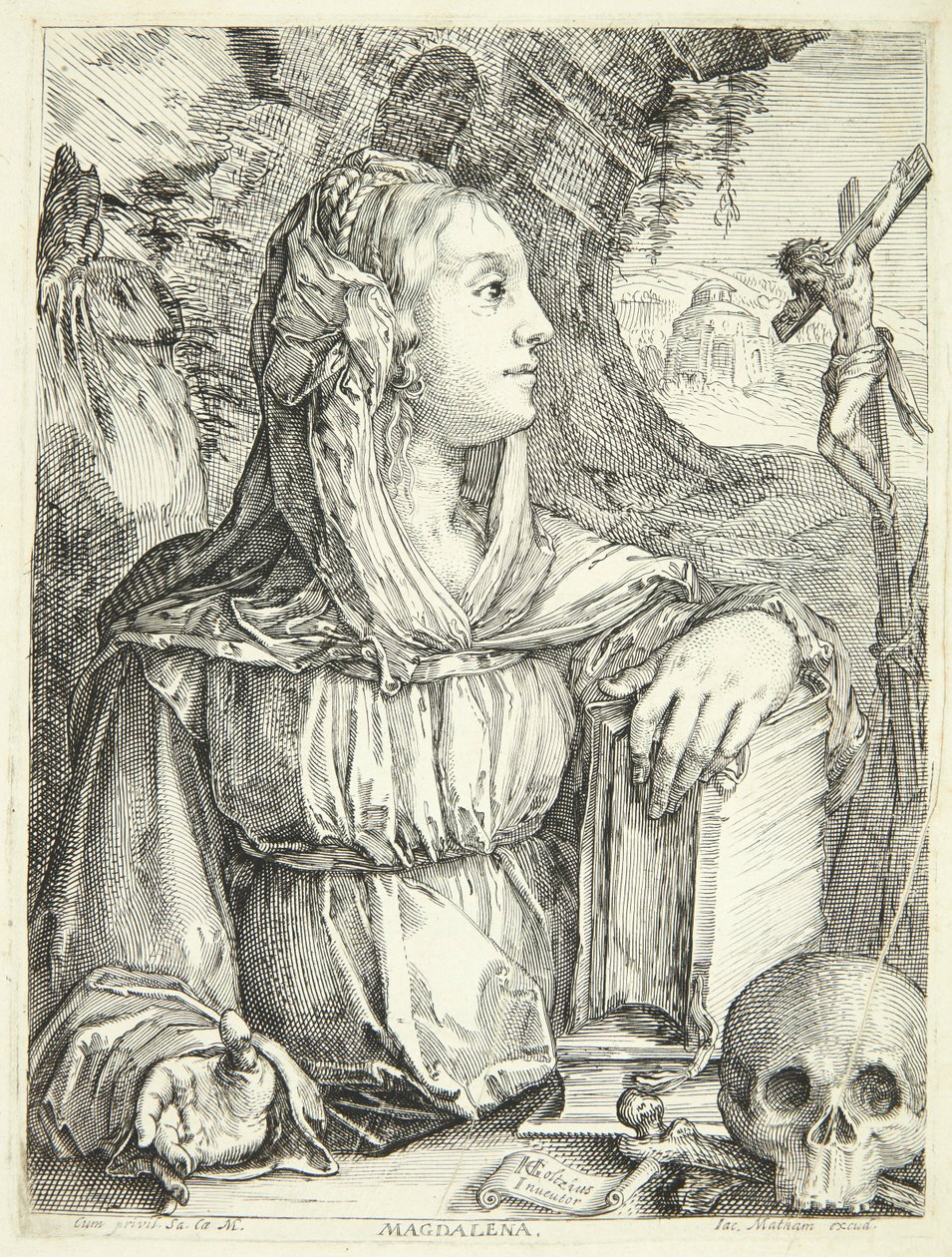 Kajícná Marie Magdalena od Jacob Matham