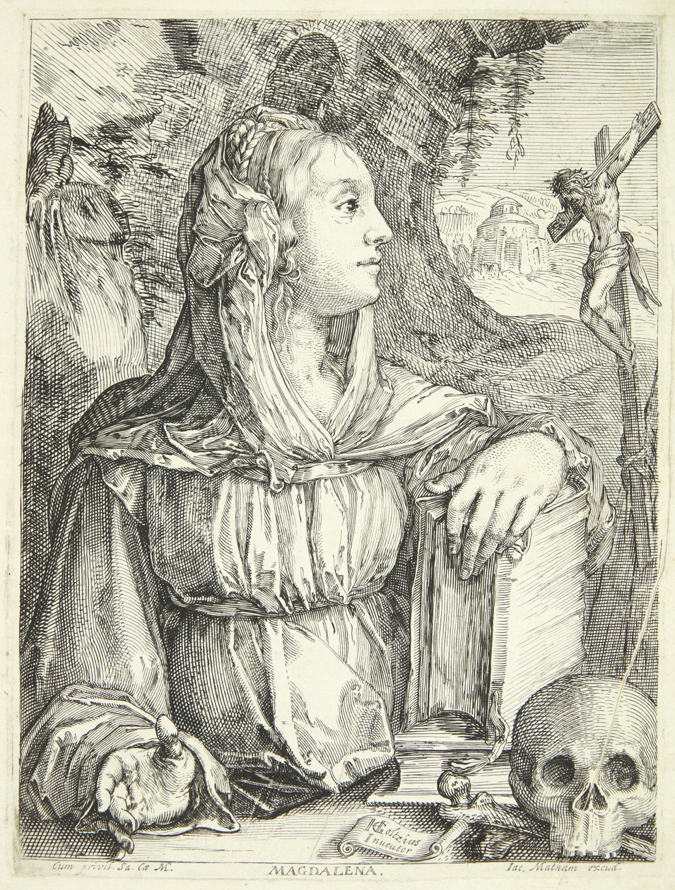 Kajícná Marie Magdalena od Jacob Matham