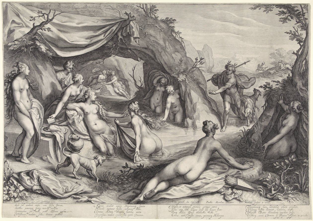Diana v Actaeonu od Jacob Matham
