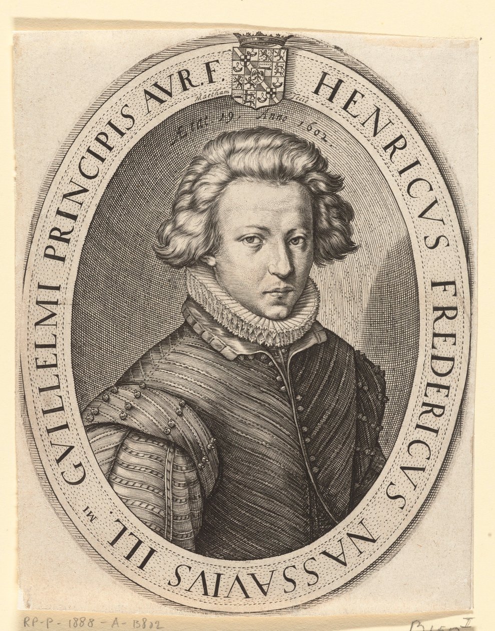 Fridrich Jindřich, princ Oranžský, v roce 1602 od Jacob Matham