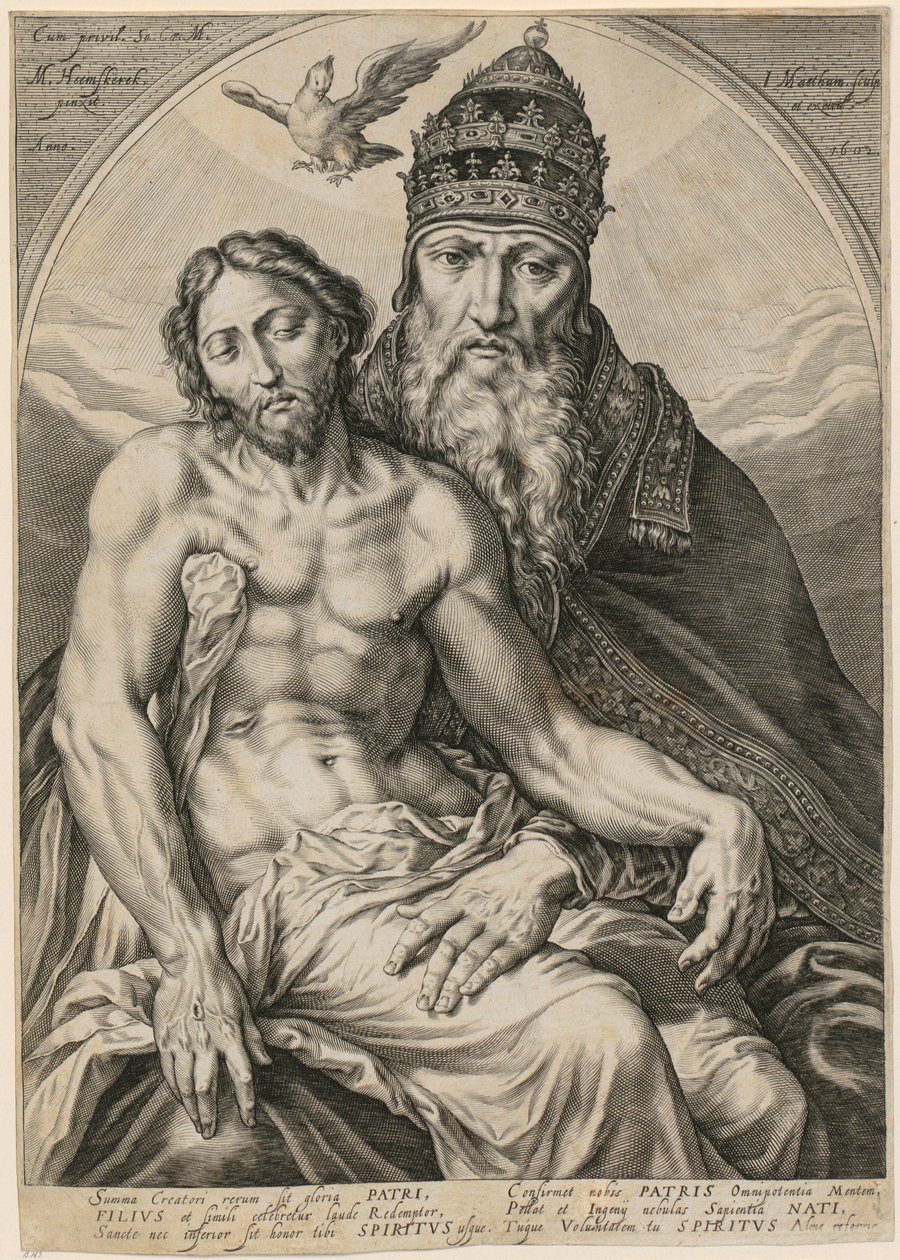 Nejsvětější Trojice od Jacob Matham