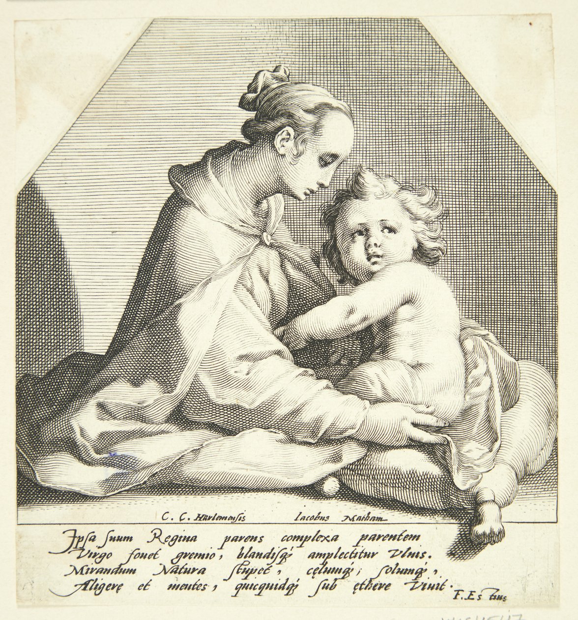 Panna Maria s dítětem od Jacob Matham