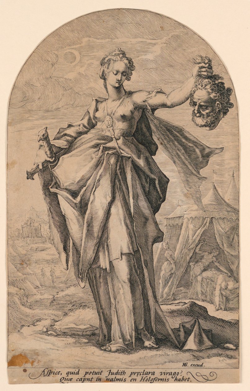 Judith, ze série "Hrdinové Starého zákona" od Jacob Matham