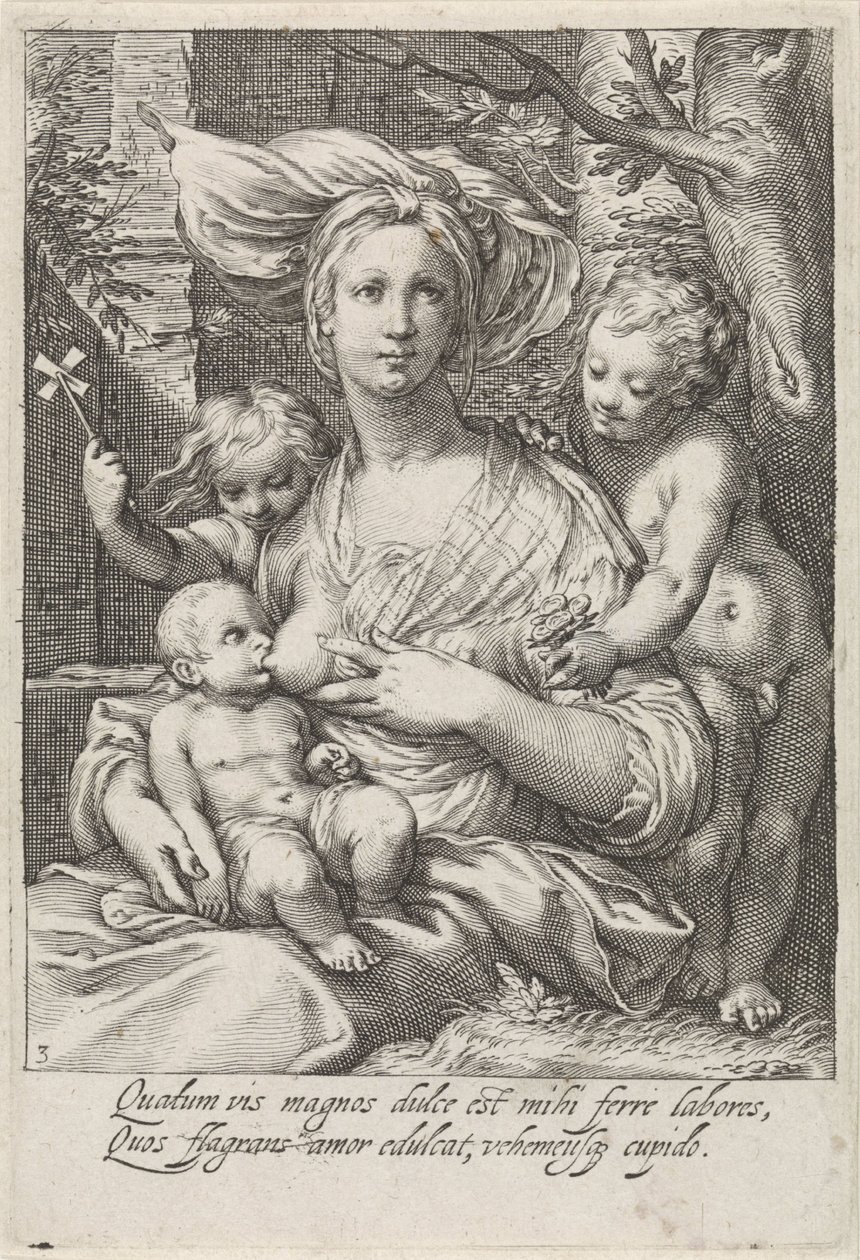 Láska (Caritas) od Jacob Matham