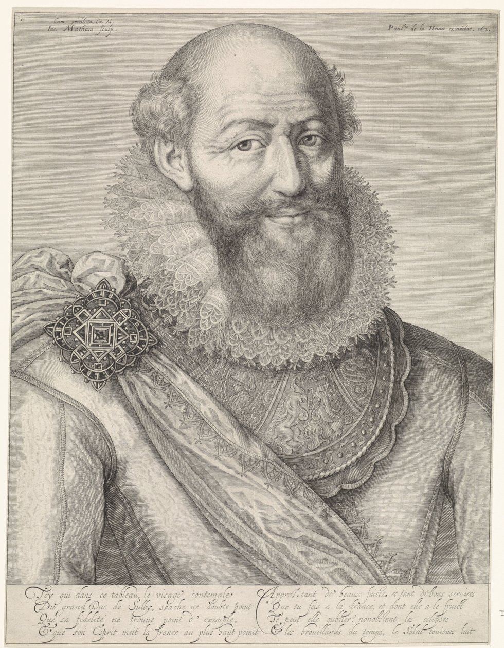 Portrét Maximiliena de Béthune od Jacob Matham