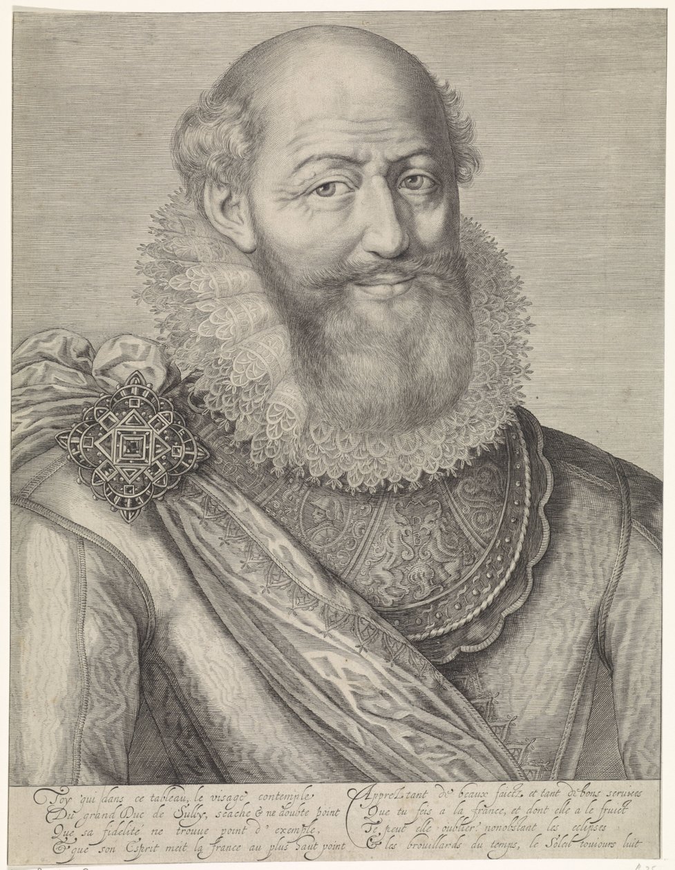 Portrét Maximiliena de Béthune od Jacob Matham